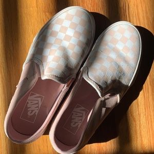 Pink checkered vans